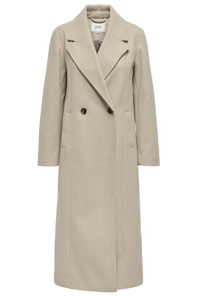 Jacqueline de Yong beige dames jas | Vooraanzicht