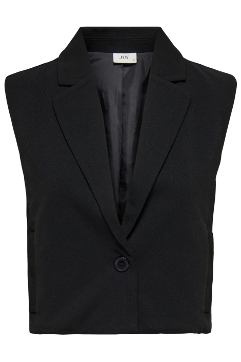 Jacqueline de Yong zwarte dames gilet | Vooraanzicht