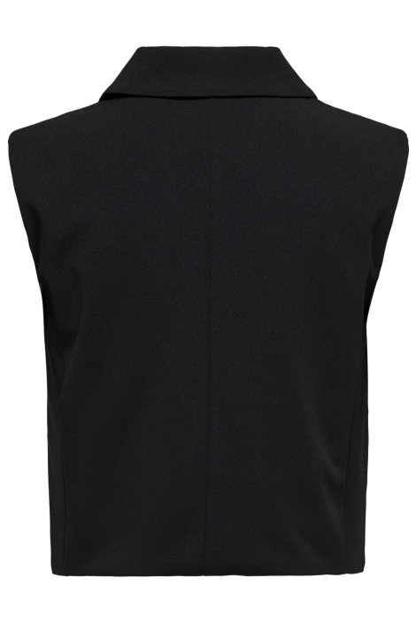 Jacqueline de Yong zwarte dames gilet | Achteraanzicht