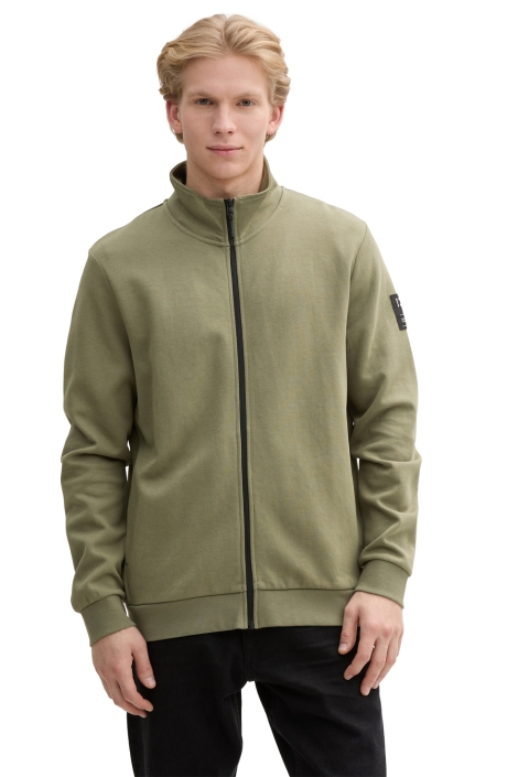 Tom Tailor groene heren vest | Model vooraanzicht
