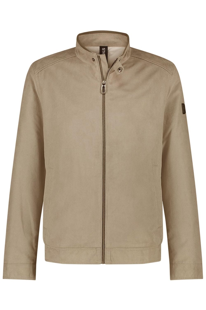 State of Art taupe heren jas | Vooraanzicht