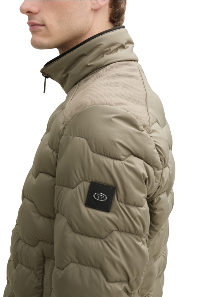 Tom Tailor groene heren jas | Close up