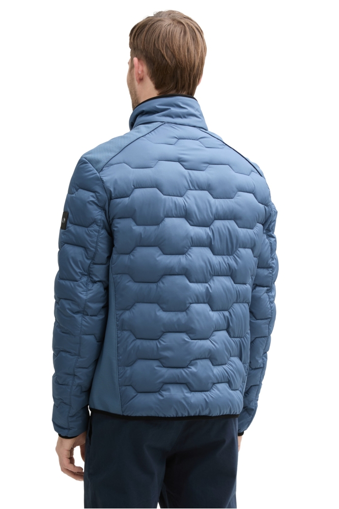 Tom Tailor blauwe heren jas | Model achteraanzicht