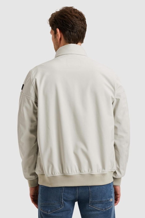 PME legend beige heren jas | Model achteraanzicht