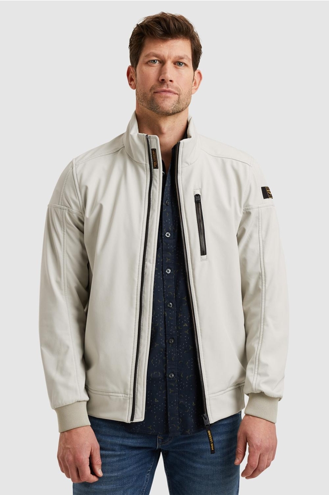 PME legend beige heren jas | Model vooraanzicht