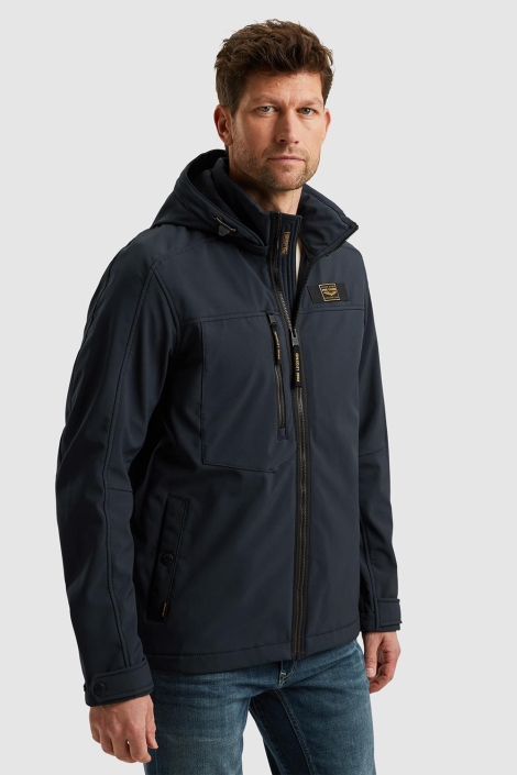 PME legend blauwe heren jas | Model zijaanzicht