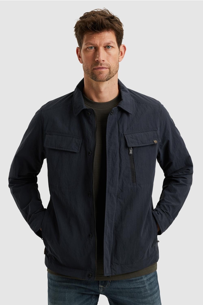 PME legend blauwe heren jas | Model vooraanzicht