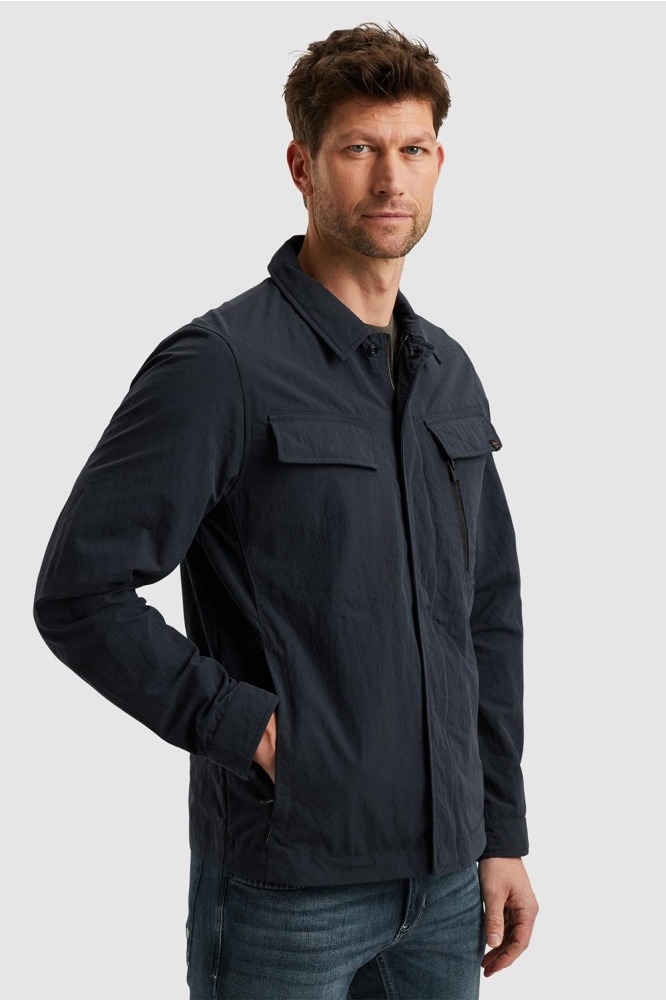 PME legend blauwe heren jas | Model zijaanzicht
