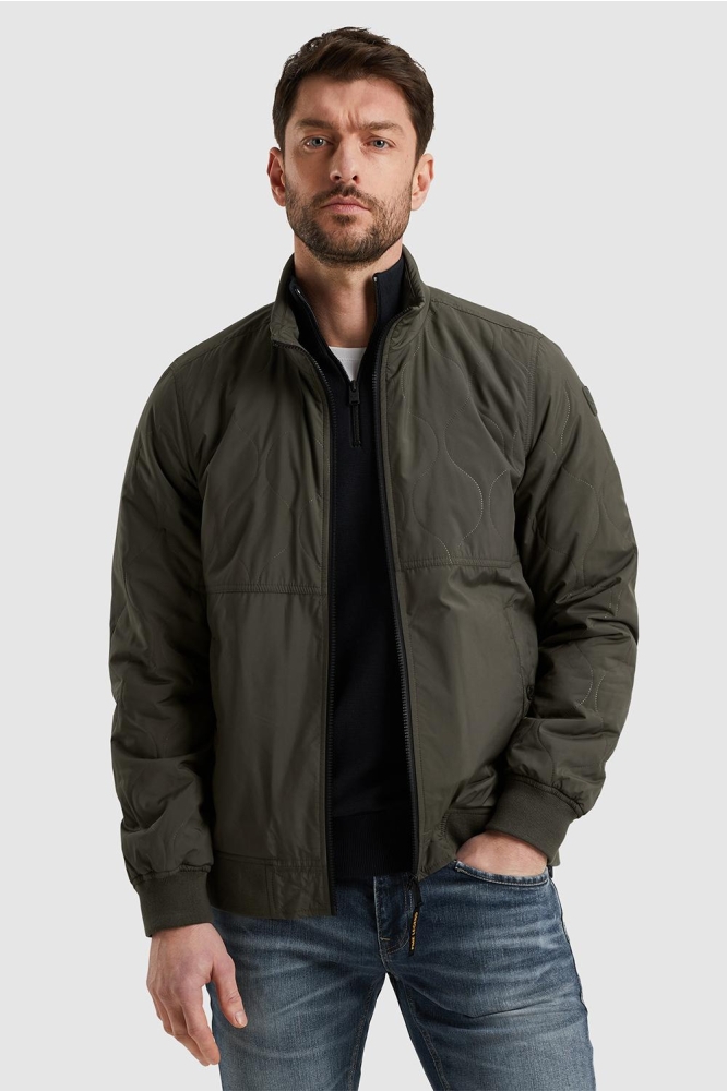 PME legend groene heren jas | Model vooraanzicht
