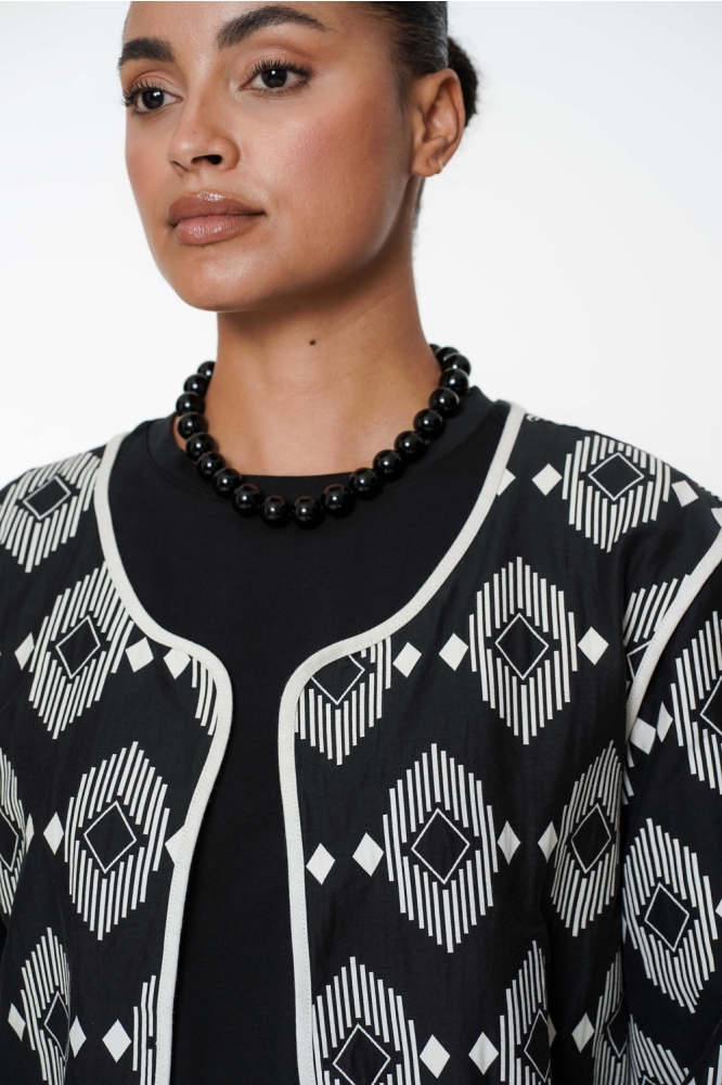 Geisha zwarte dames vest | Close up