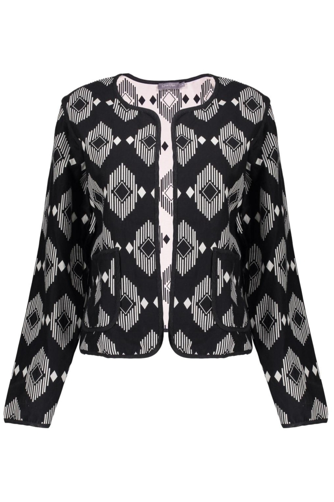 Geisha zwarte dames vest | Vooraanzicht