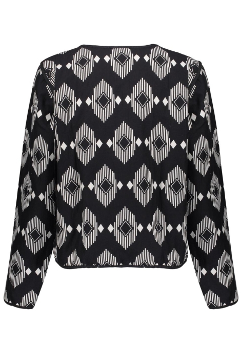 Geisha zwarte dames vest | Achteraanzicht
