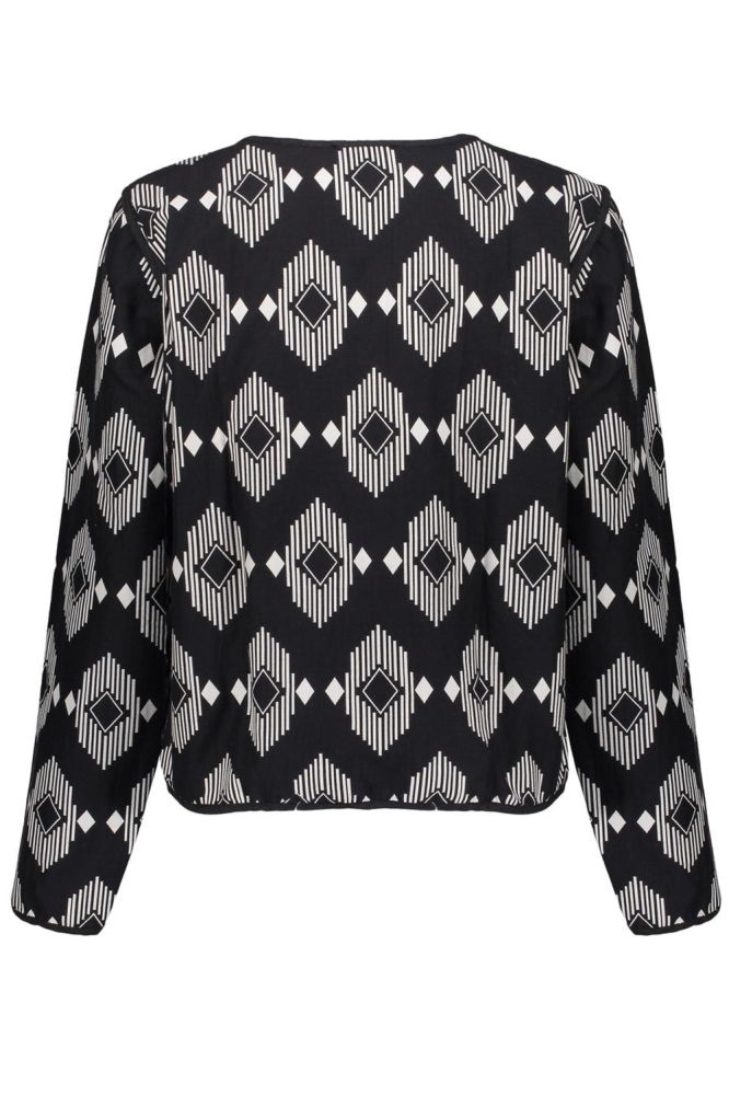 Geisha zwarte dames vest | Achteraanzicht