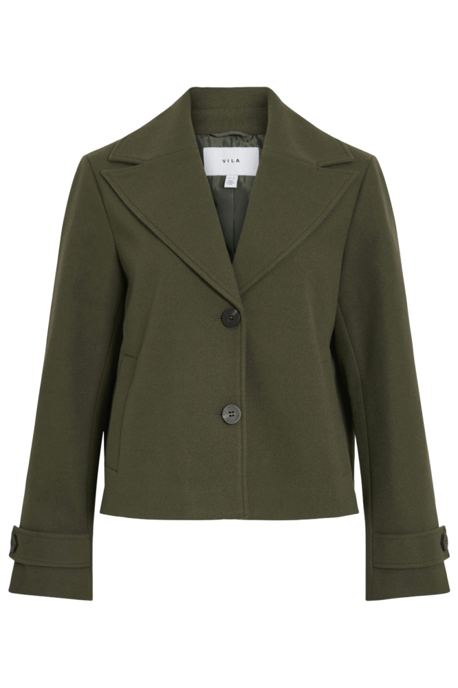 Vila groene dames jas | Vooraanzicht