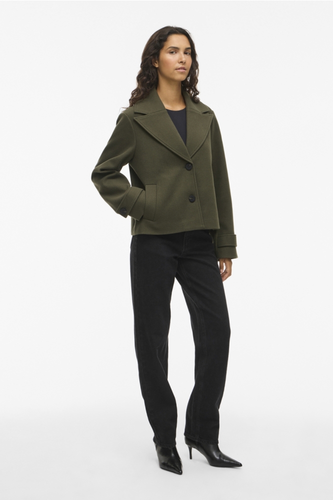 Vila groene dames jas | Model
