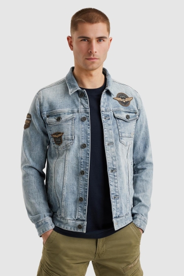 PME legend DENIM JACKET MET BADGES PDJ2502701 SBT