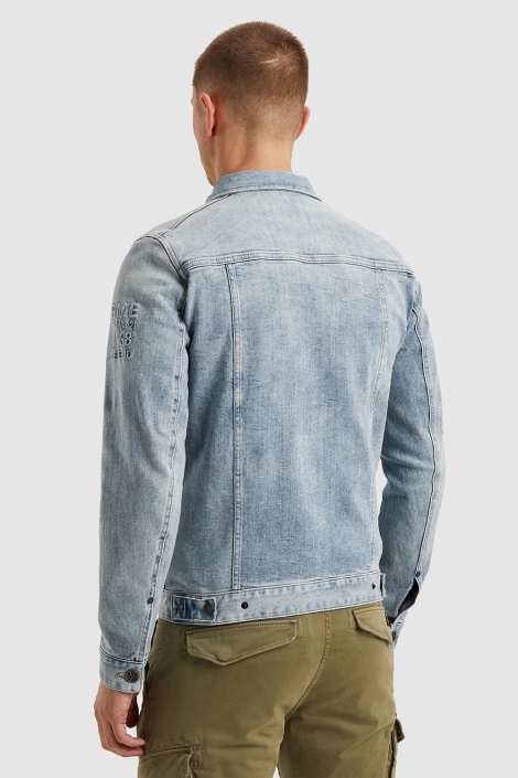 PME legend blauwe heren jas | Model achteraanzicht