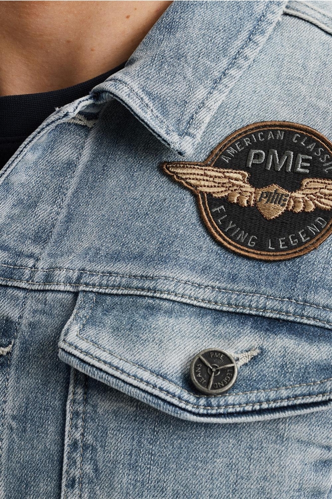 PME legend blauwe heren jas | Close up