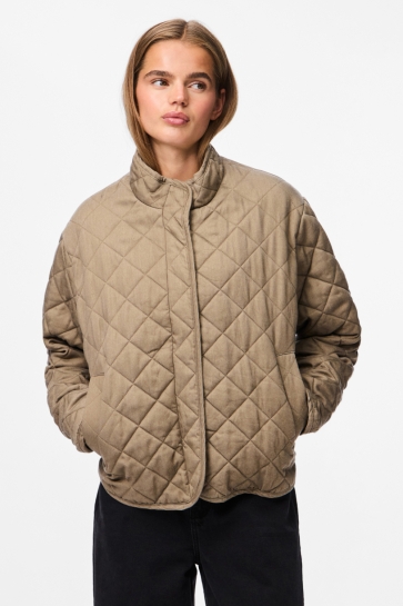 Pieces Jas PCJIONA QUILTED JACKET BC 17159613 GREIGE