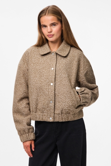 Pieces PCNADIA SHORT JACKET 17151427 Morel/Melange