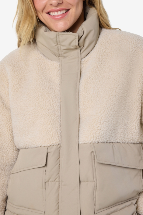 Noisy may beige dames jas | Close up