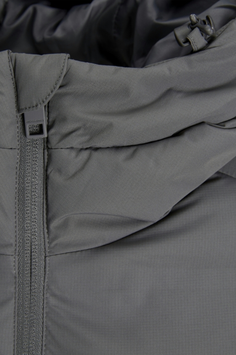 Jack & Jones grijze heren jas | Close up
