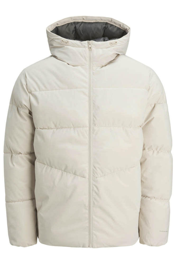 Jack & Jones beige heren jas | Vooraanzicht