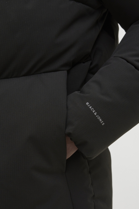 Jack & Jones zwarte heren jas | Kleurstaal