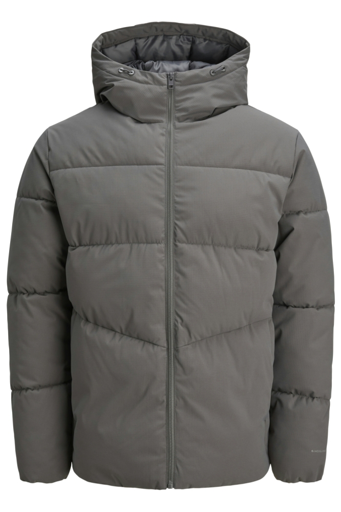 Jack & Jones grijze heren jas | Vooraanzicht