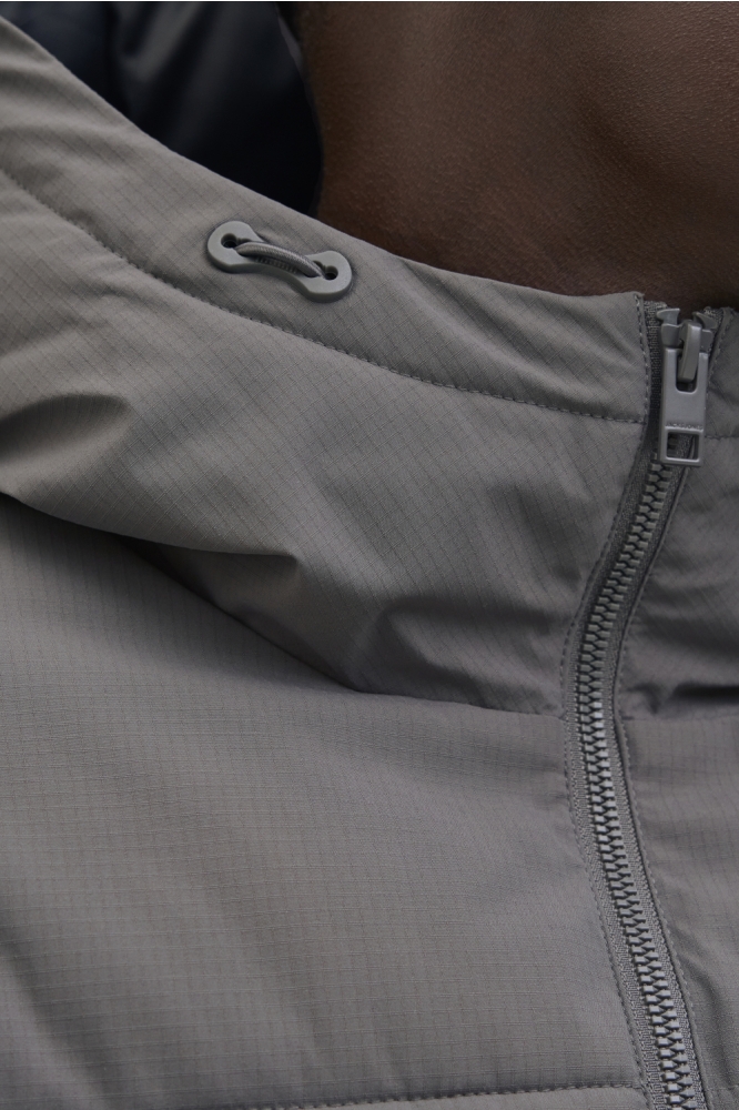 Jack & Jones grijze heren jas | Close up