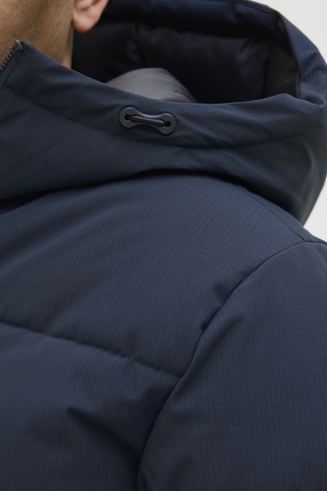 Jack & Jones blauwe heren jas | Close up