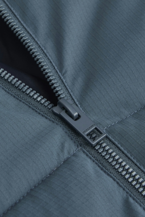 Jack & Jones blauwe heren jas | Close up
