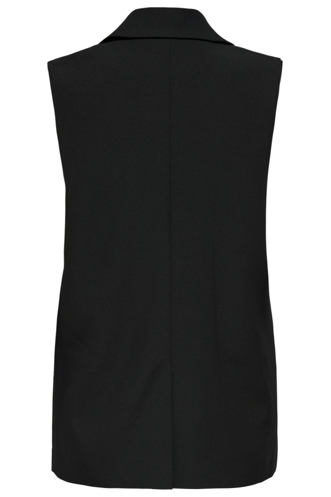 Only zwarte dames gilet | Achteraanzicht