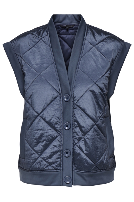 Only blauwe dames gilet | Vooraanzicht