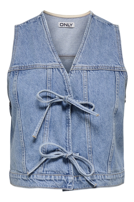Only blauwe dames gilet | Vooraanzicht