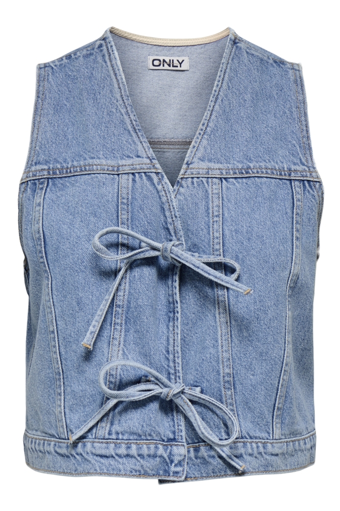 Only blauwe dames gilet | Vooraanzicht