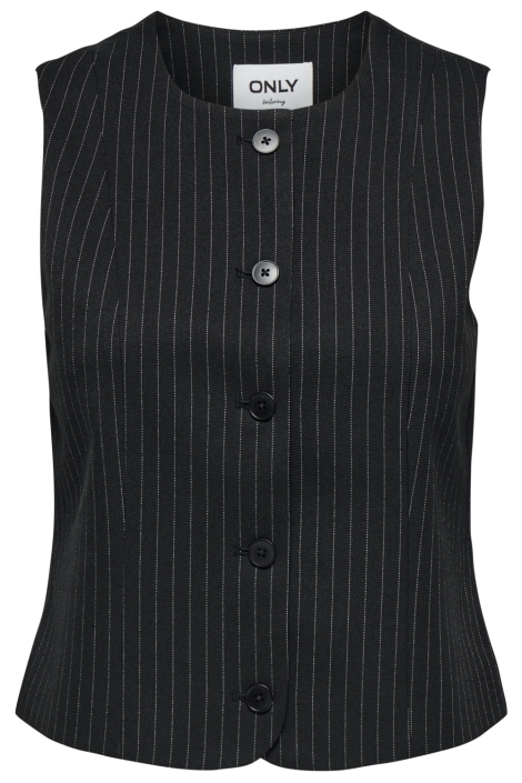 Only zwarte dames gilet | Vooraanzicht