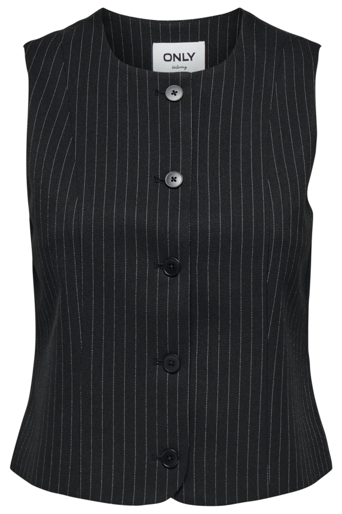 Only zwarte dames gilet | Vooraanzicht