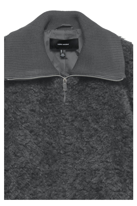 Vero Moda grijze dames jas | Close up