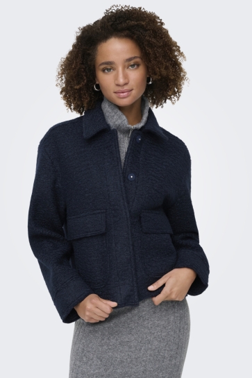 Only Jas ONLSANNE BOUCLE SHORT JACKET BF OTW 15358870 NIGHT SKY