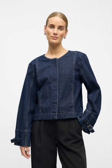 Object Jas OBJFLO DENIM JACKET 142 23048166 DARK BLUE DENIM