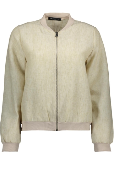 FOS Amsterdam Vest BOMBERJACK BAMBI LINNEN LOOK 7404 220 BEIGE
