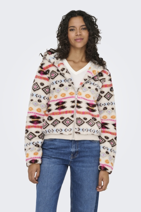 Only beige dames vest | Model vooraanzicht