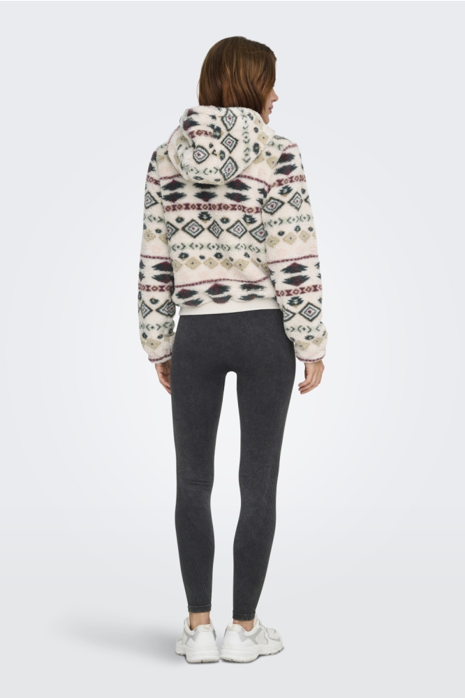 Only beige dames vest | Model achteraanzicht