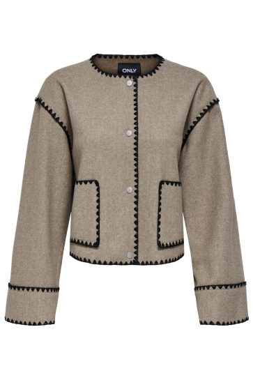 Only ONLELBA LIFE CUFF SCALLOP JACKET OT 15356908 MOUNTAIN TRAIL/MELANGE