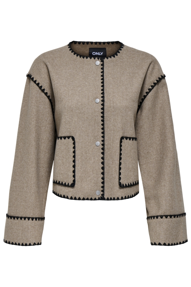 Only zand dames vest | Vooraanzicht