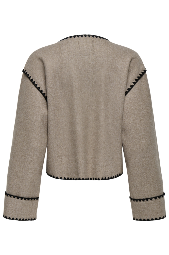 Only zand dames vest | Achteraanzicht