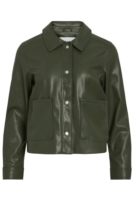 Vila groene dames jas | Vooraanzicht