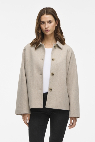 Vila Jas VICLAUDIA L/S JACKET- NOOS 14107786 Natural Melange