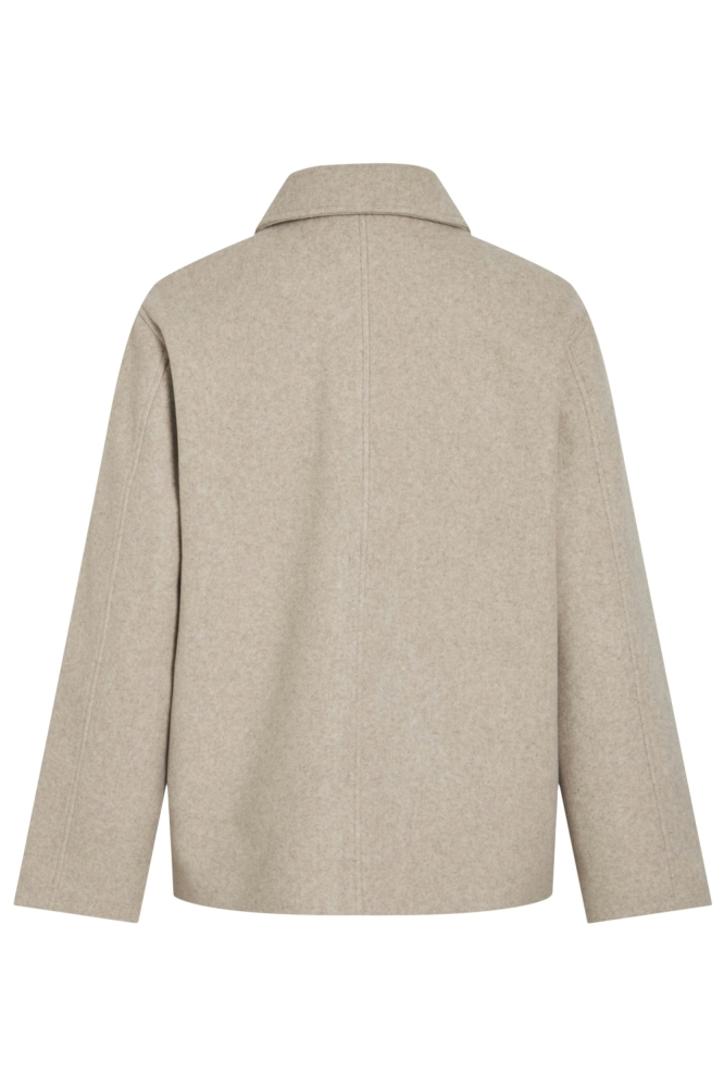 Vila beige dames jas | Achteraanzicht